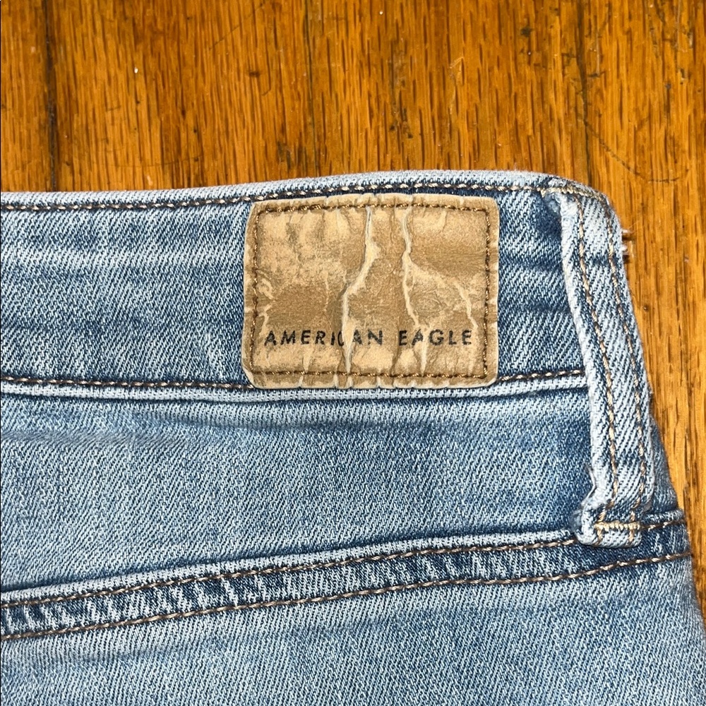 American Eagle Outfitters Super Stretch Hi Rise Skinny Distressed Jeans Size 4 - Picture 9 of 12